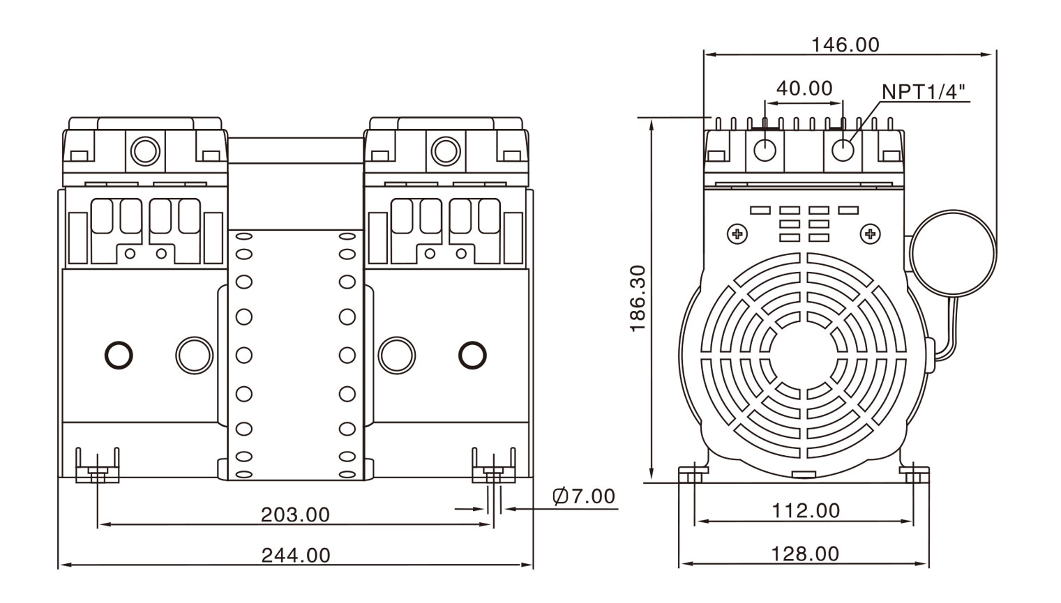 HP-1400H安(an)裝尺(chi)寸圖(tu)
